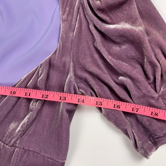 For Love‎ & Lemons Viva Velvet Deep V Mini Dress in Lilac Womens XS - Picture 14 of 15
